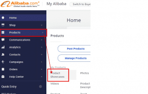 Cách mở kệ trưng bày sản phẩm alibaba
