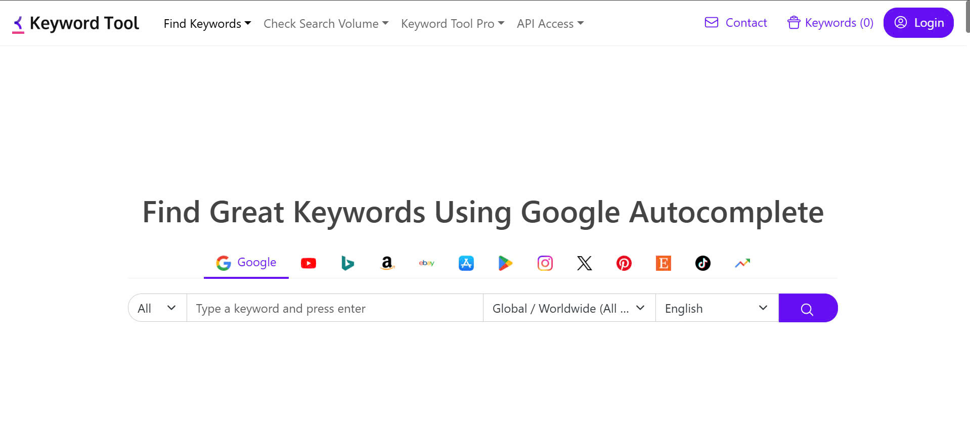 Keyword Tool.io