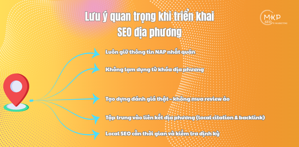 Lưu ý quan trọng khi triển khai SEO địa phương