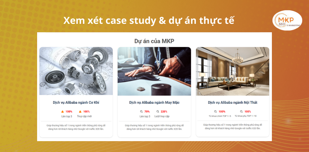 Xem xét case study & dự án thực tế